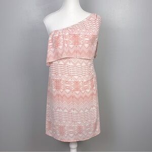 Mabel one shoulder ruffle side zip dress, size XS.